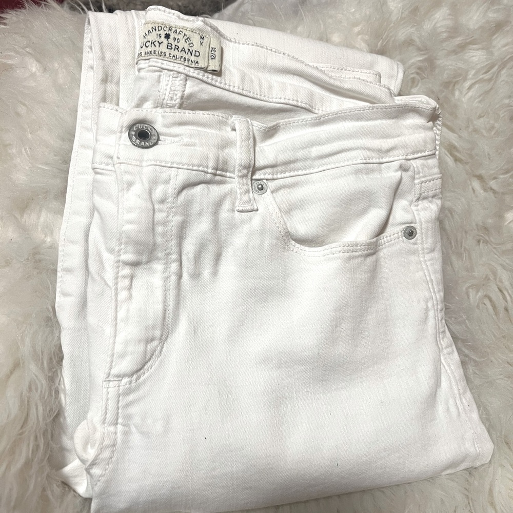 Lucky Brand Sweet Crop White Jeans Size 12/31